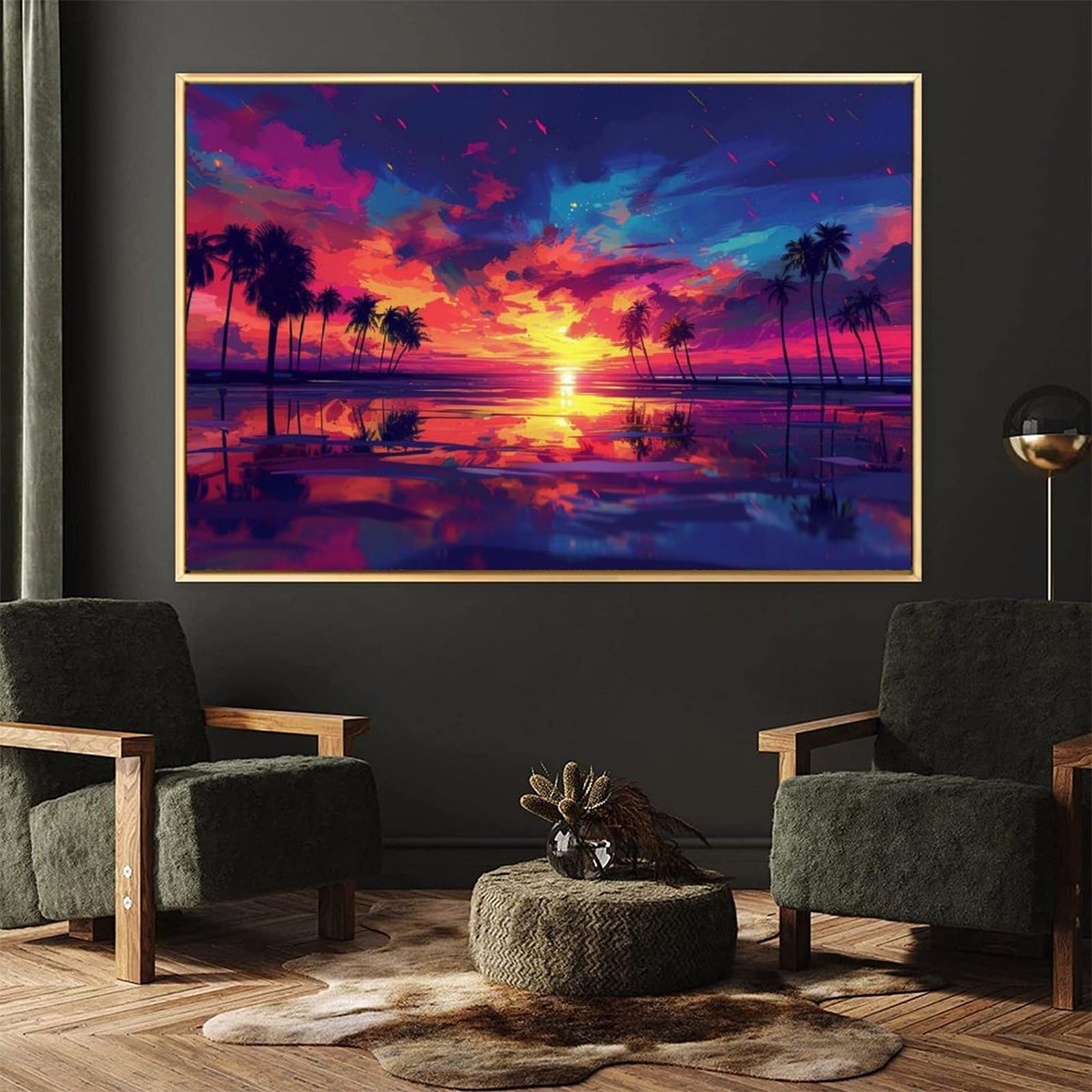 風景画 キャンバスアート 海 桟橋 絵画 山と海 アートパネル ポスター