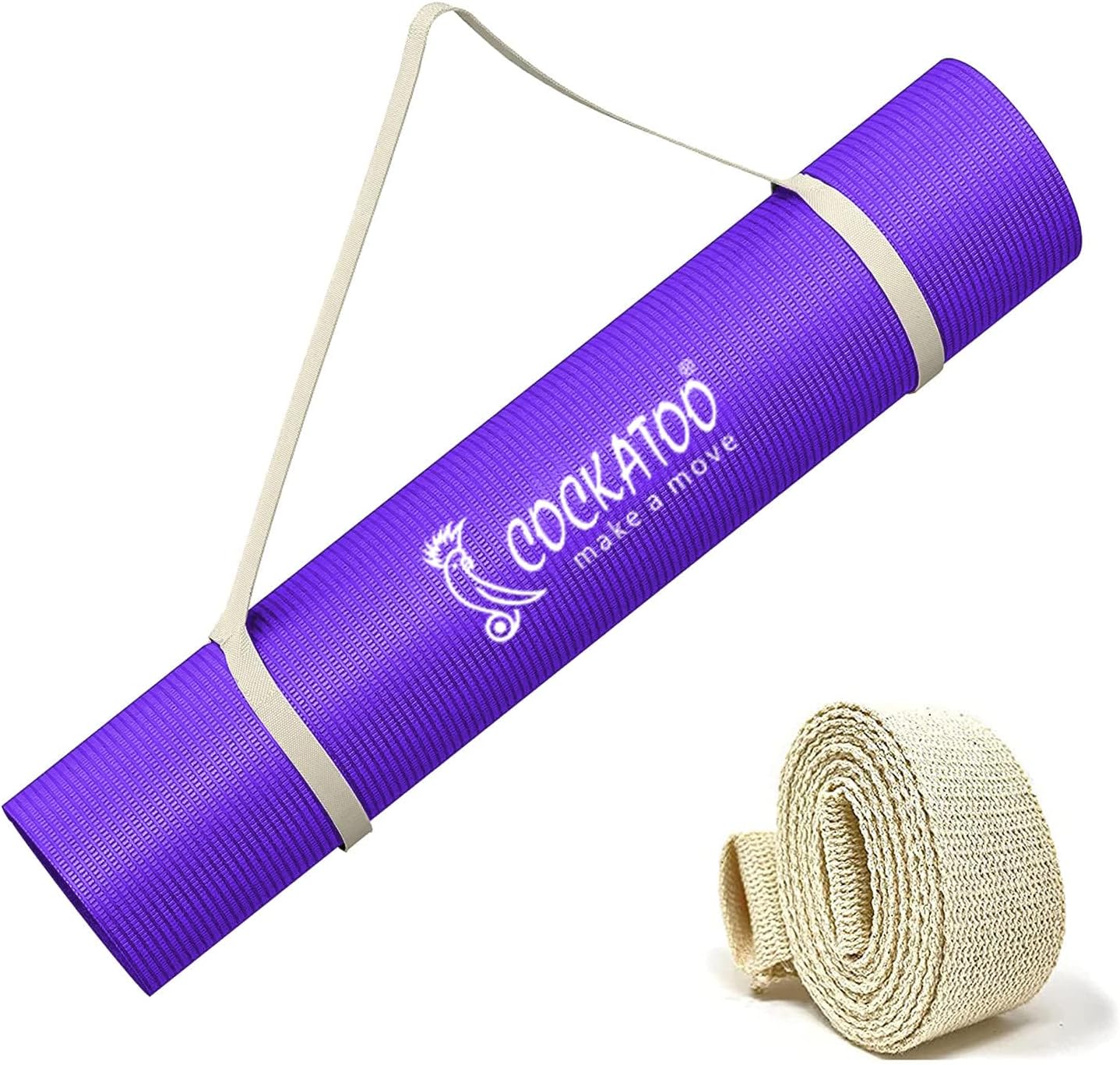 Cockatoo YM100 Yoga Mat For Women & Men, Anti Slip, EVA Material, (4mm-6mm) Exercise Mat For Home Gym |Yoga Mat For Gym Workout and Yoga Exercise