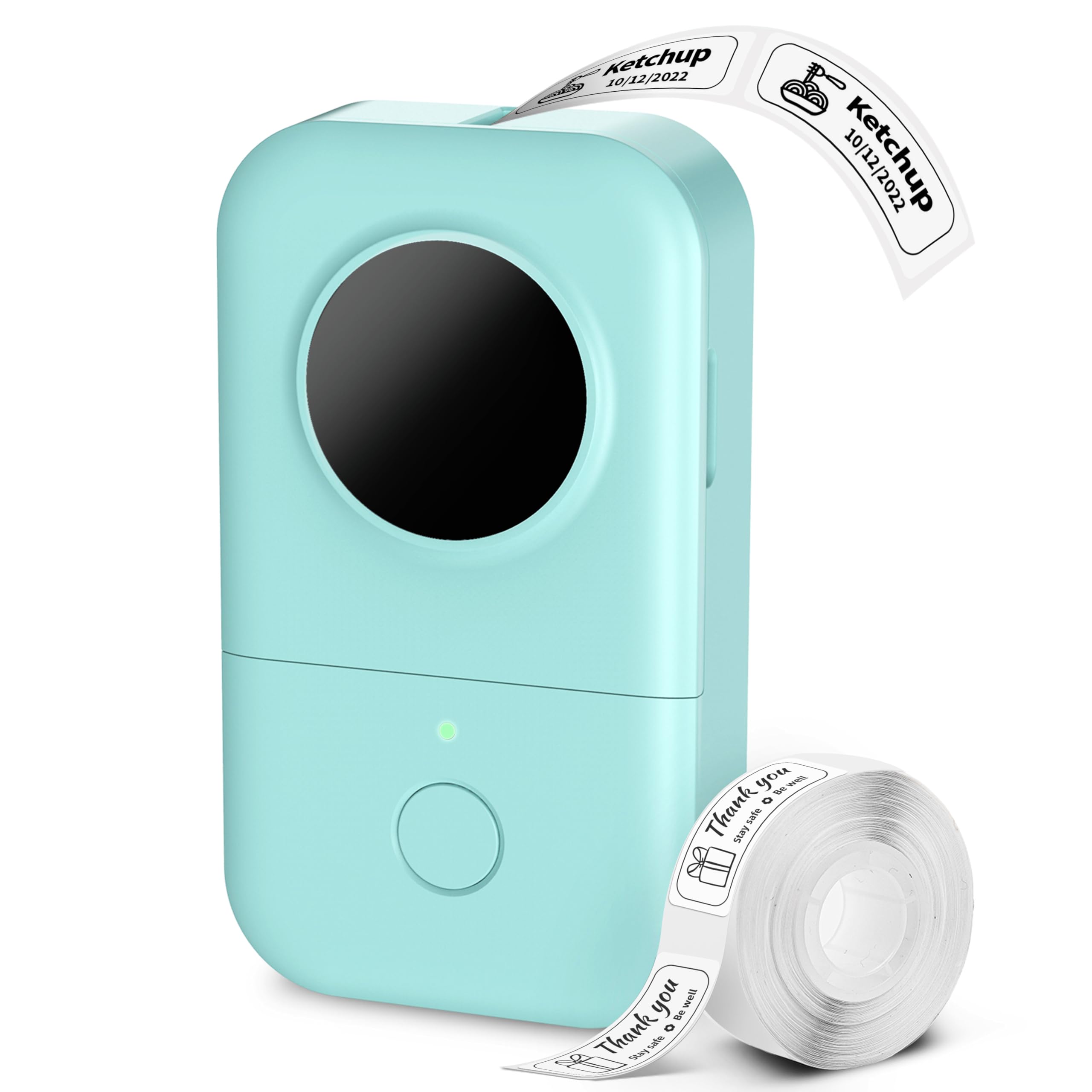 Phomemo D30 Label Maker Machine, Portable Bluetooth Mini Label Printer, Smart Phone Handheld Thermal Sticker Small Labeler Multiple Templates Font Icon Inkless for Home Office