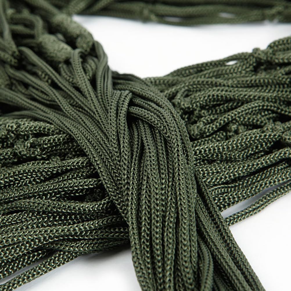 Toddmomy Mesh Hammock - Rope Hammocks for Outside Camping - No Stand Needed, Lightweight Nylon Net Bed for Backyard Garden Patio Beach Travel, Green