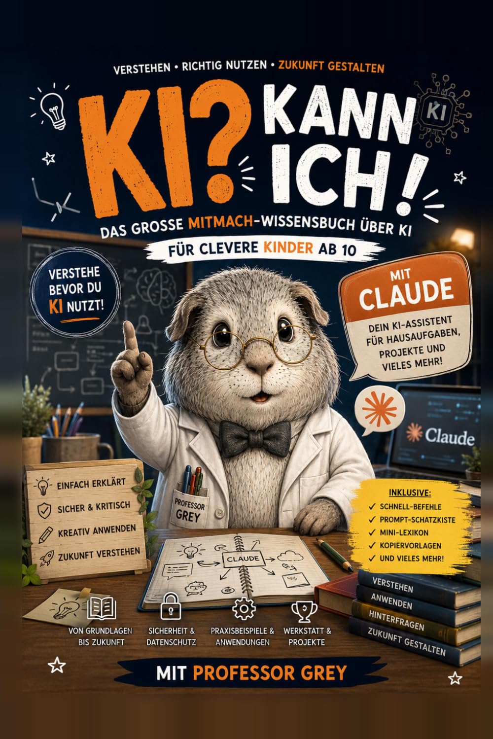 KI? Kann ich!: Das große Mitmach-Wissensbuch über KI: Künstliche Intelligenz und Chatbots wie Claude verstehen, sicher nutzen und selbst denken, für clevere Kinder ab 10