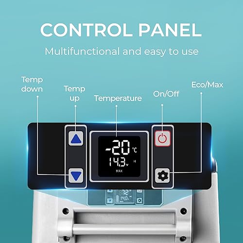Miniatura 45 de Euhomy - Refrigerador de automóvil, 12 voltios, 35L (38 qt), refrigerador RV con 12/24 V CC y 120-240 V CA, refrigerador y congelador