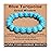 AD Beads Handmade Gemstone Stretch Elastic Bracelet Crystal Healing Reiki Nature\'s Beauty and Spiritual Essence Unisex (10mm, Blue Turquoise (Great Wisdom))