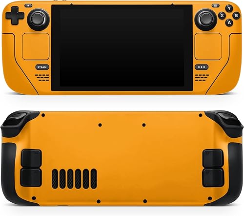 DesignSkinz - Compatible con Steam Deck - Calcomanía protectora de policarbonato resistente a los arañazos, cubierta de vinilo para juegos - Naranja