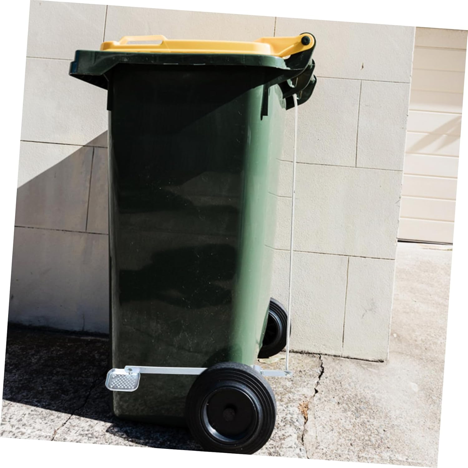 Outdoor 100L Large Trash Bin Pedal Metal Foot Operated Trash Can Accessory Adjustable Pedal Device for Garden and Outdoor Use