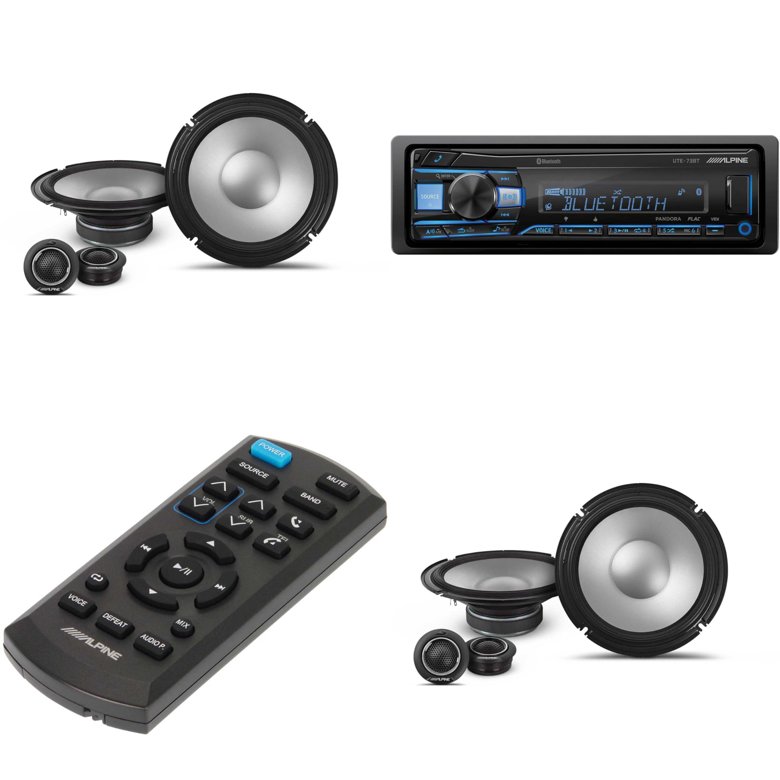 Amazon.com: Alpine UTE-73BT, RUE-4360 Remote with 2 Pairs Alpine