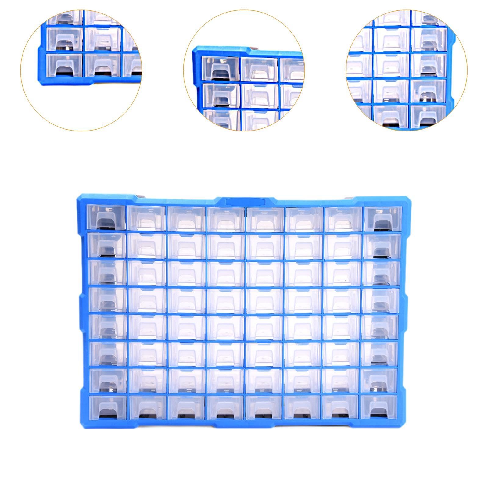 Organizador de Tornillos Caja de Almacenamiento Cajonera para Componentes Electrónicos Contenedor Dividido Plástico Resistente Adecuado para Taller Sa