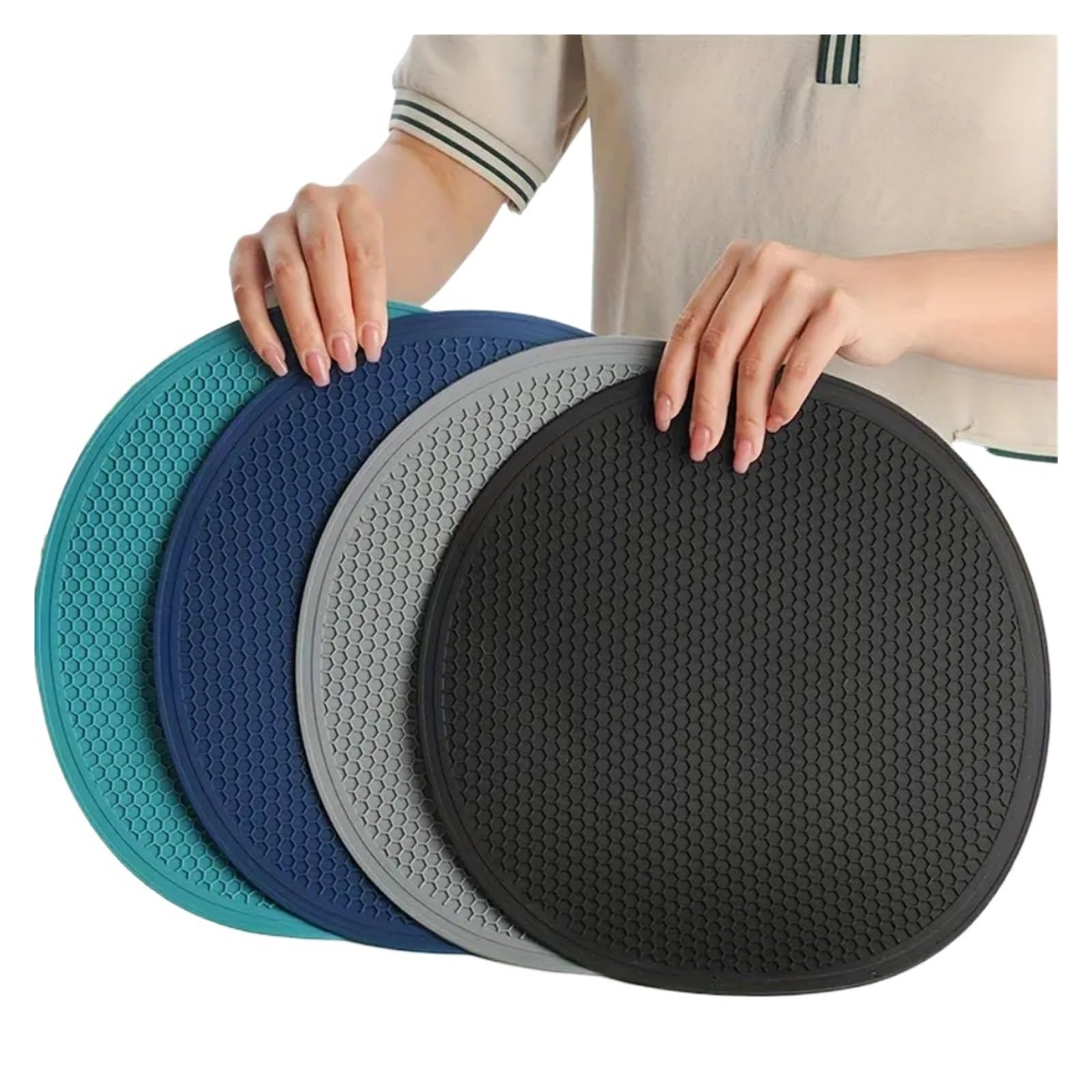 Tapis de micro-ondes multifonction en silicone, dessous de plat d'isolation thermique, tapis de cuisine antidérapant