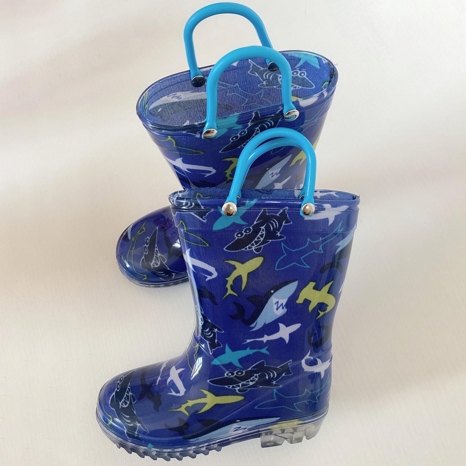 Stivali impermeabili da pioggia per bambini, stivali di gomma antiscivolo, unisex, per ragazzi e ragazze, scarpe da pioggia, scarpe per attività all'aperto, per fango, parco giochi
