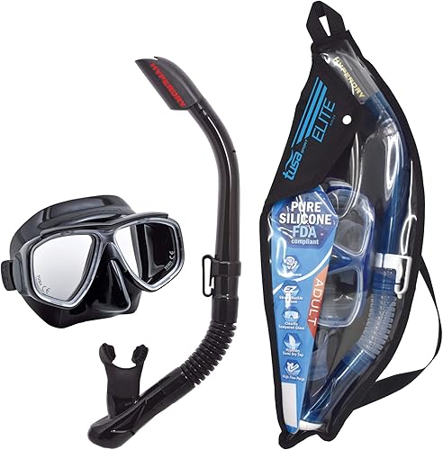 TUSA Sport Combo de máscara esplendiva y esnórquel para adultos
