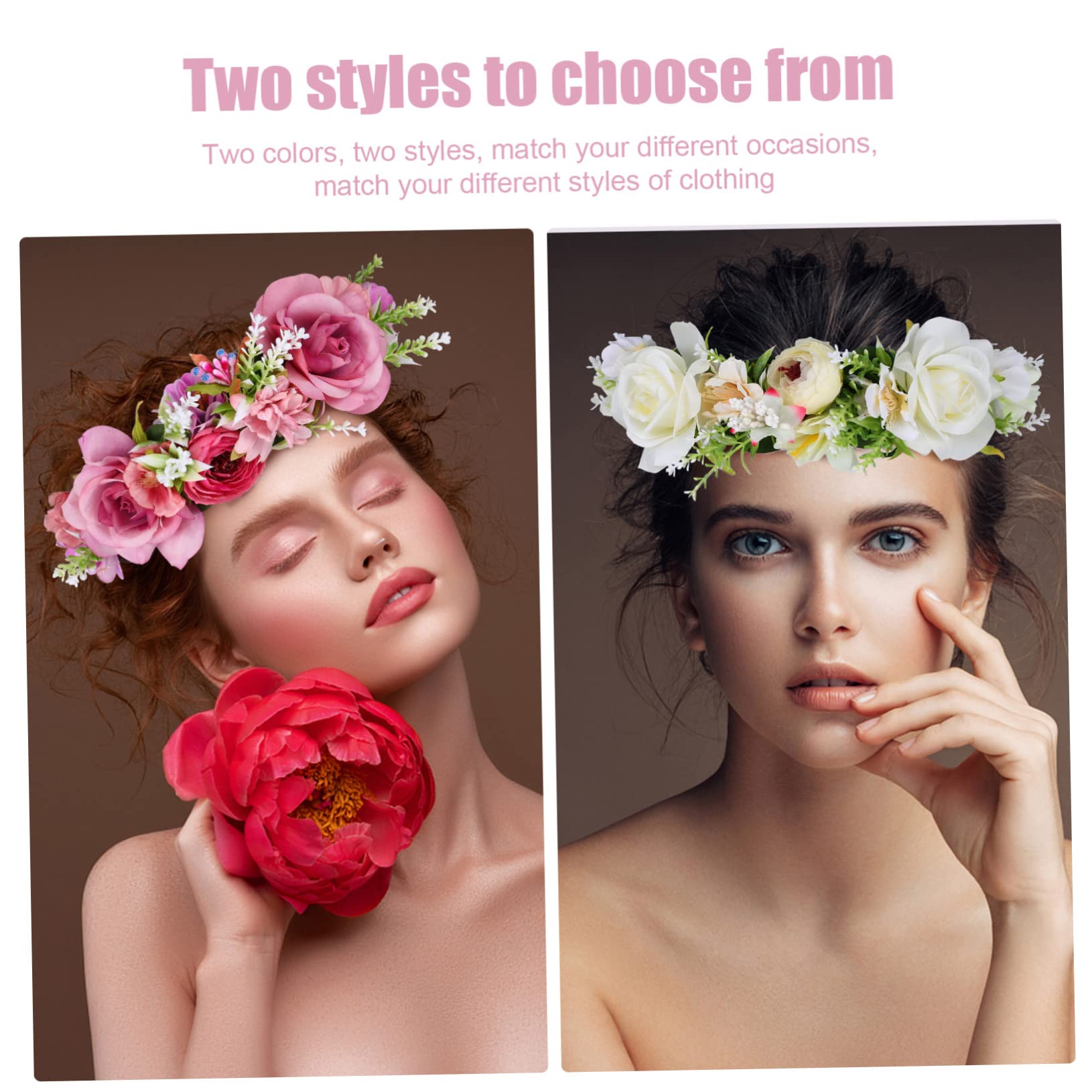 minkissy 8stücke Handgemachte Rosenblüten Haarband Für Blumenkranz Festival Haarschmuck Fotorequisiten Für Partys Stilvolles Accessoire Für Besondere Anlässe