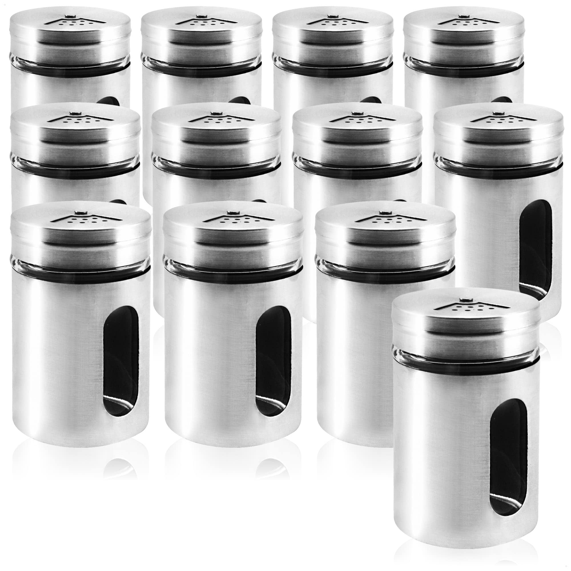 com-four® 12x sale, spezie, e acciaio inossidabile dello spalmatore di erbe (12 pezzi - color argento)