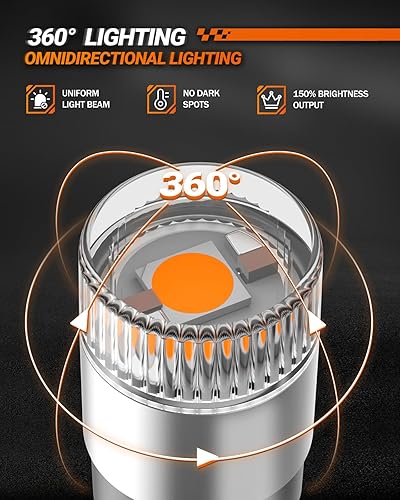 Miniatura 7 de SEALIGHT Bombilla LED de 194 luces LED ámbar y amarillo, W5W 168 2825 T10 para interior de automóvil, repuesto para luz de matrícula, luz de cúpula,