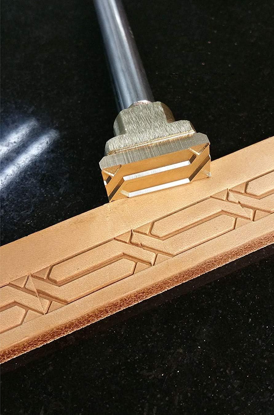 DandS ltd Leather Stamp Tool, Professional Steel Craft Tool for Leatherworking, Embossing, Carving & Stamping Leather Projects, Belts Wallets & DIY Projects Compatible with Mallet #10