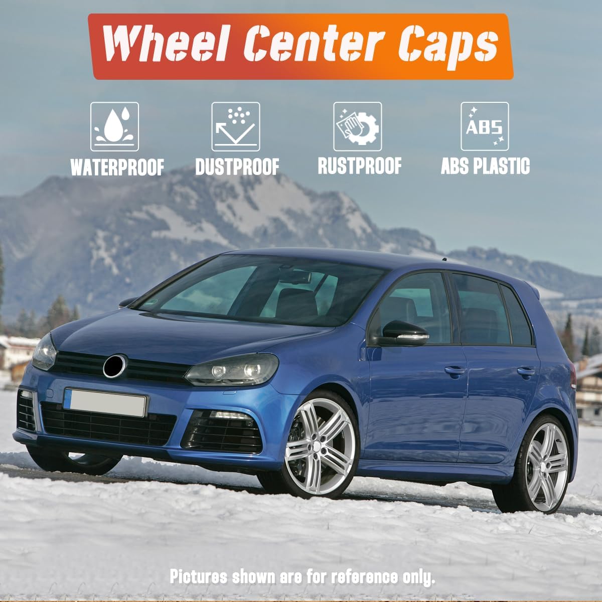 4Pcs 56mm(2.2in) Wheel Center Caps for 1998-2010 Beetle 2003-2011 Jetta Golf Wheel Rims Replacement 1J0 601 171 Chrome Hub Caps