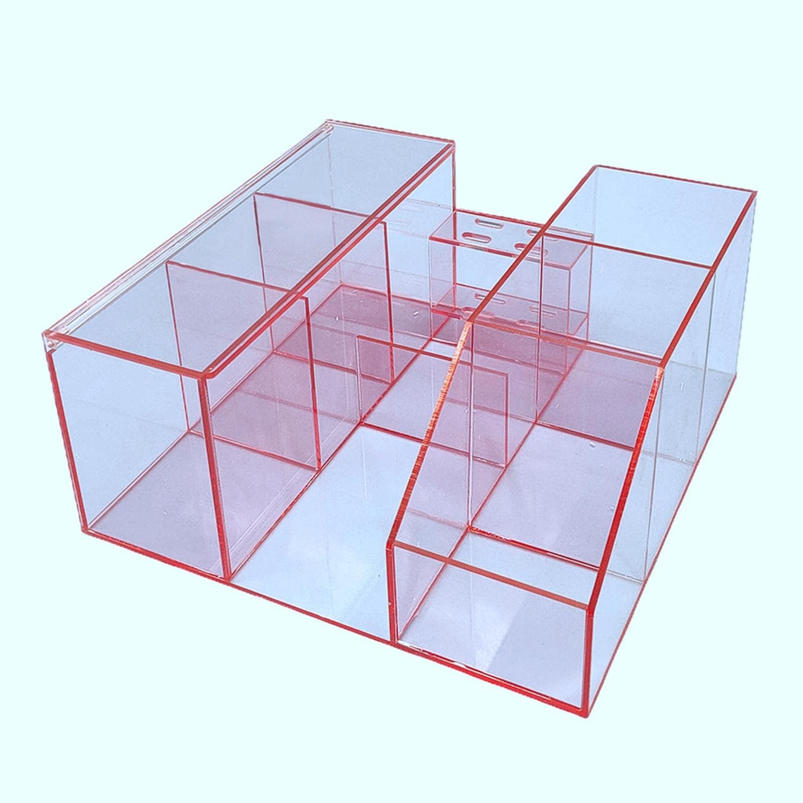 NSIBAN Colaxi Dustproof False Extension Storage Case Box Organizer W/Holder, Pink Acrylic/506