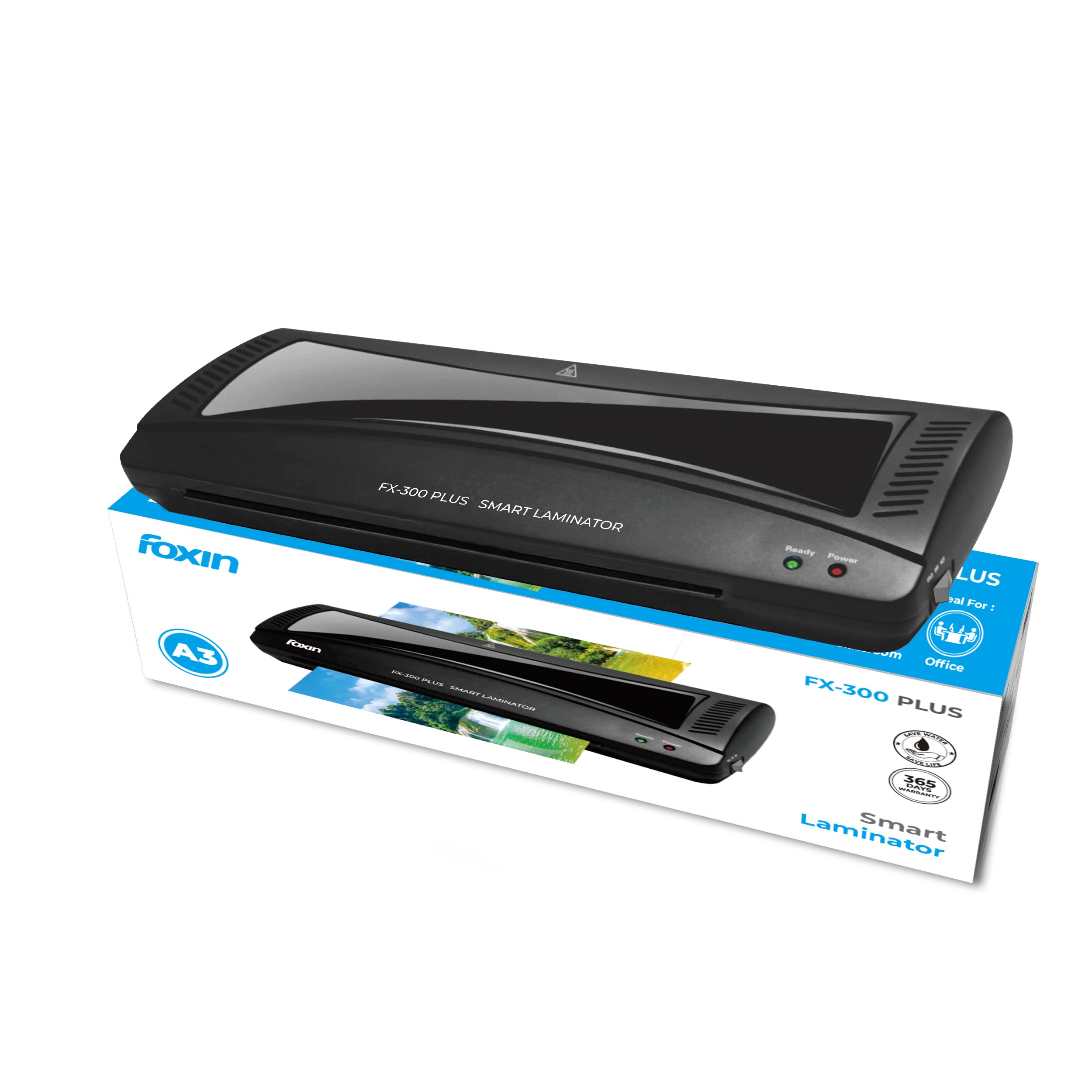 Foxin FX-300 Plus Smart Lamination Machine with Jam Release Control, Light Weight, Dual Mode Hot & Cold, A3/A4 Paper Size Laminator (Photos, ID Card, Documents, Certificate) | 1 Year Warranty
