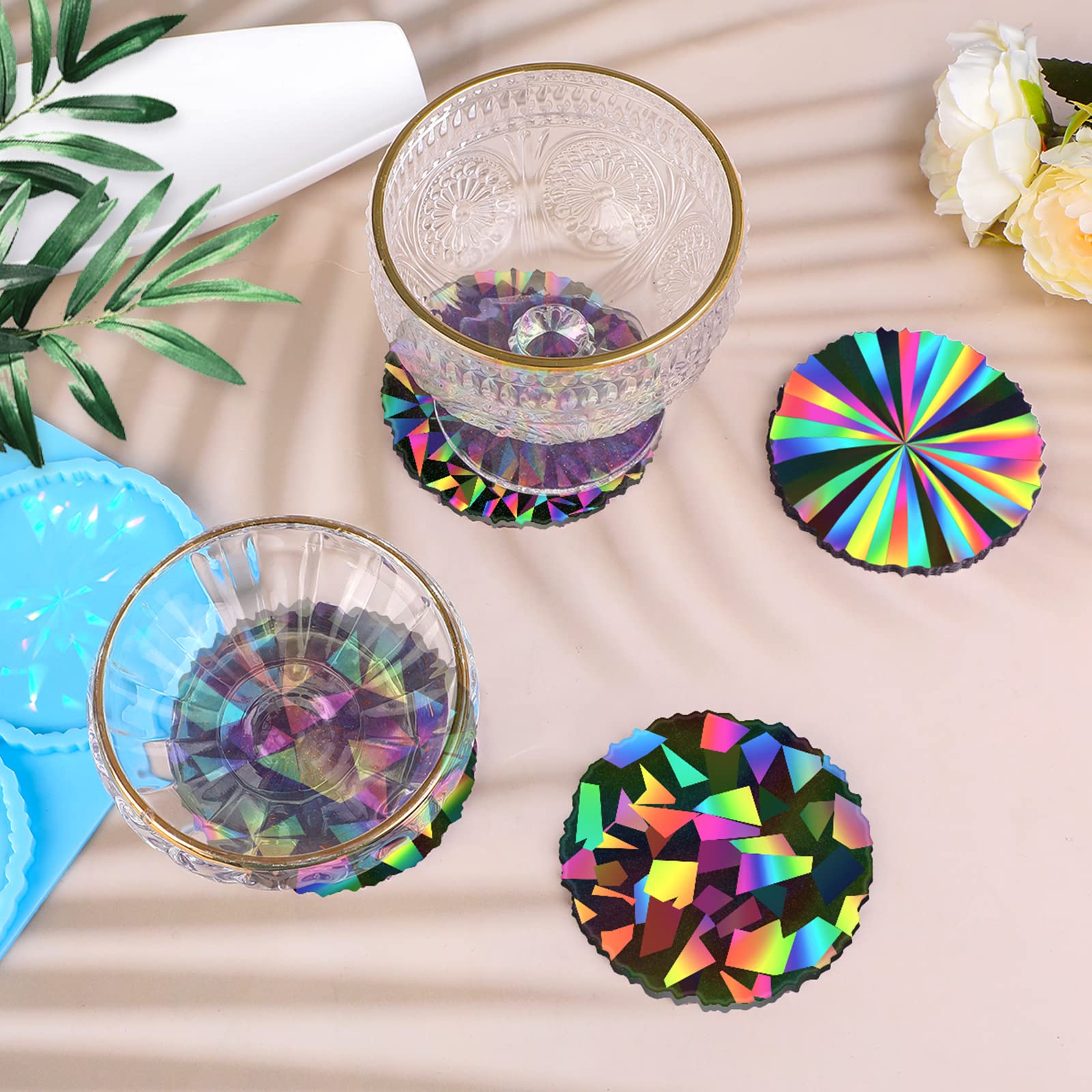 Molde Fundición Manualidades Molde De Silicona Para Posavasos Cuadrados – Ideal Para Resina, Epoxy Y Joyería Molde Cuadro Resina Epoxi Joyería DIY