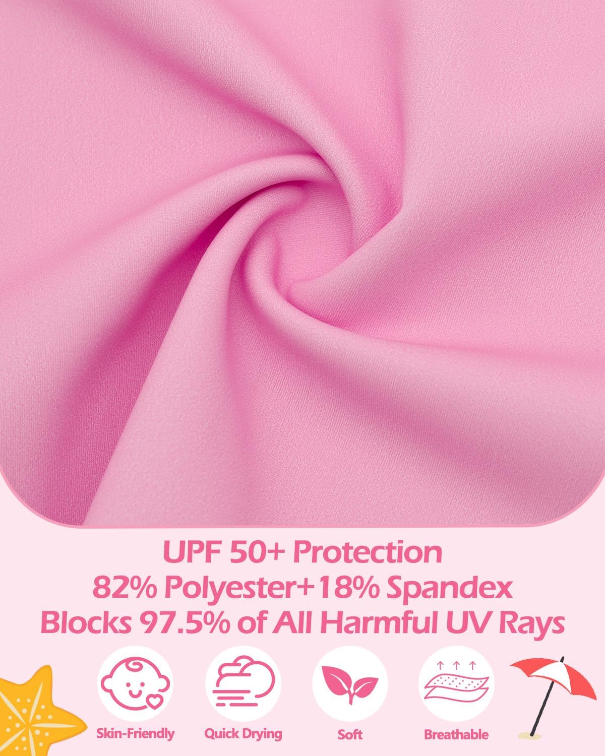 babygoal Baby Toddler Swimsuit with Swim Diaper, Long Sleeve Rash Guard Set with UPF 50+ Sun Protection for Boys & Girls - Image 4