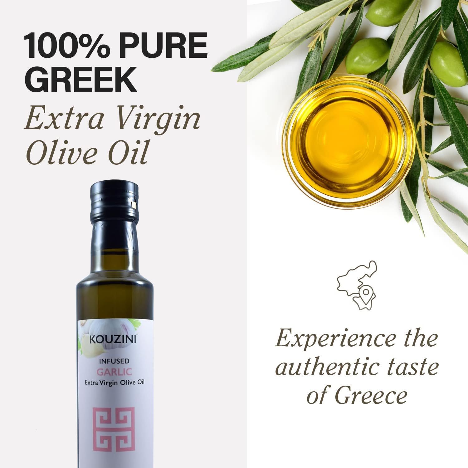 Kouzini Garlic Infused Extra Virgin Olive Oil