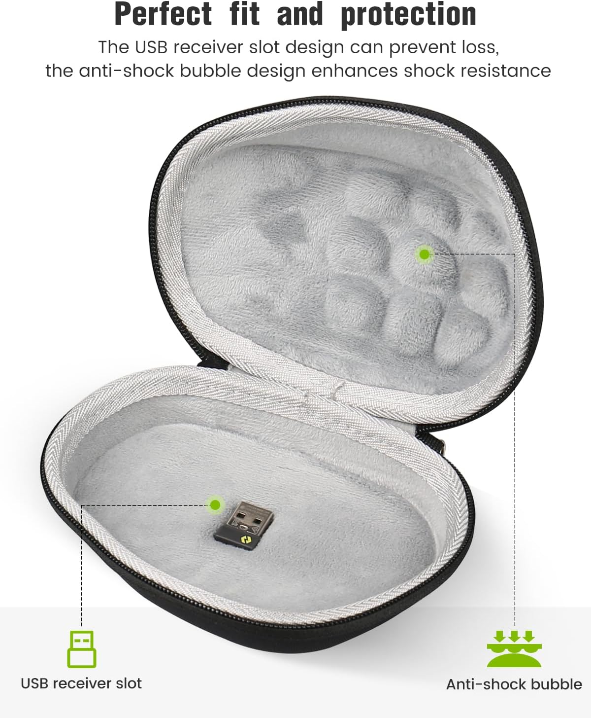 Hard Travel Mouse Case Compatible with Logitech MX Master 4, Master 3S / 3, Master 2S Computer Wireless Mouse Carrying Bag – with Clip and Lanyard - Image 2