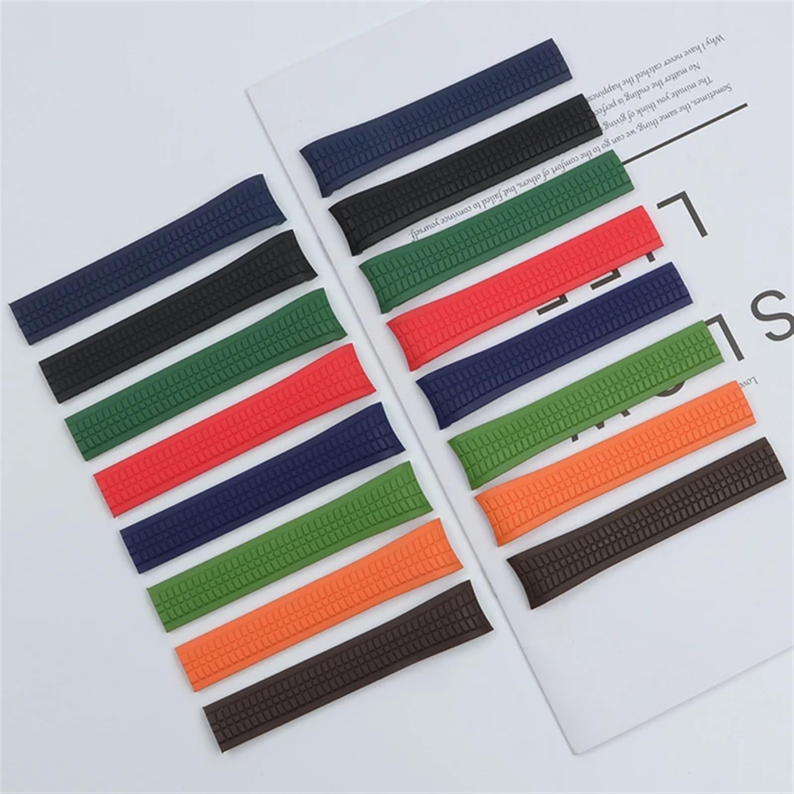 21 mm Silikonkautschuk-Armband für Uhrenarmband der Serie 5164a, 5167a, 5968a