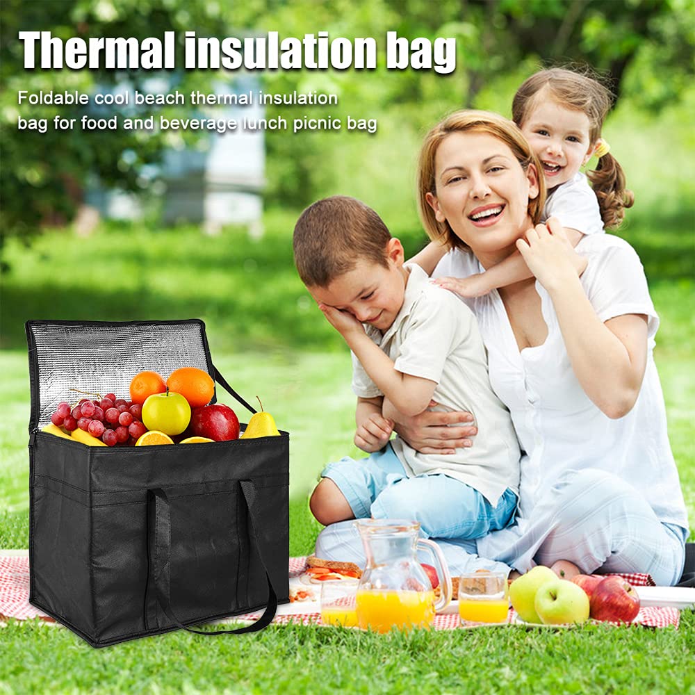 SEMGABO Borsa Isolante per Pizza da Asporto, 35x35x22 CM, Borsa Termica per Consegna Alimenti