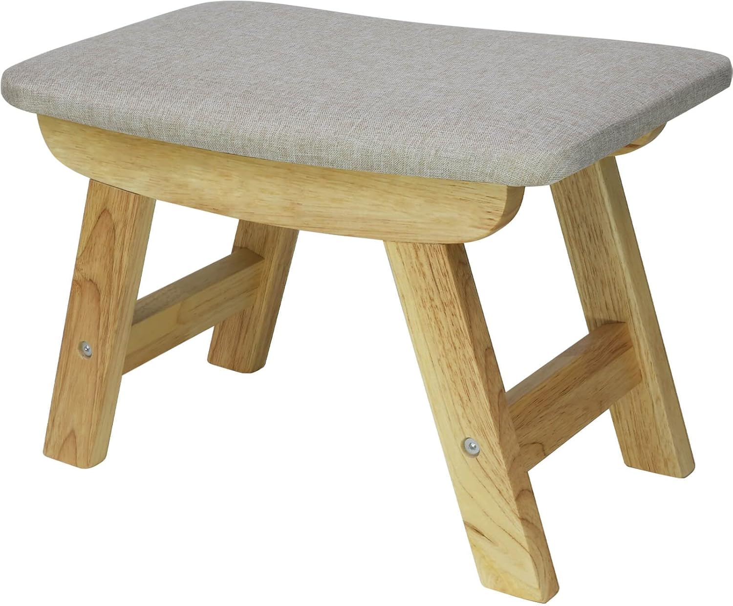 Wooden Foot Stool VAPAA TAIDE Step Stools for Adults Wood Padded Stool Seat for Living Room, Office, Kitchen, Bedroom, Sofa, Armchairs, Foot Rest Jute : Home & Kitchen