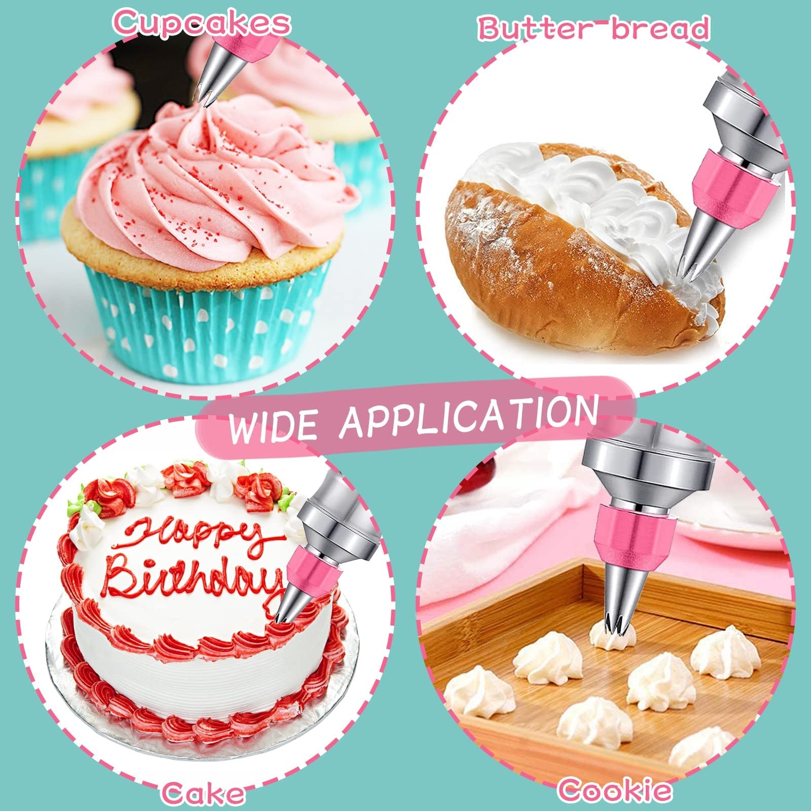 Seringue décorative pour dessert, seringue à crème, seringue à glaçage et ensemble de buses, ensemble de fabrication de crème, produits de boulangerie, outils décoratifs pour gâteaux à glaçage