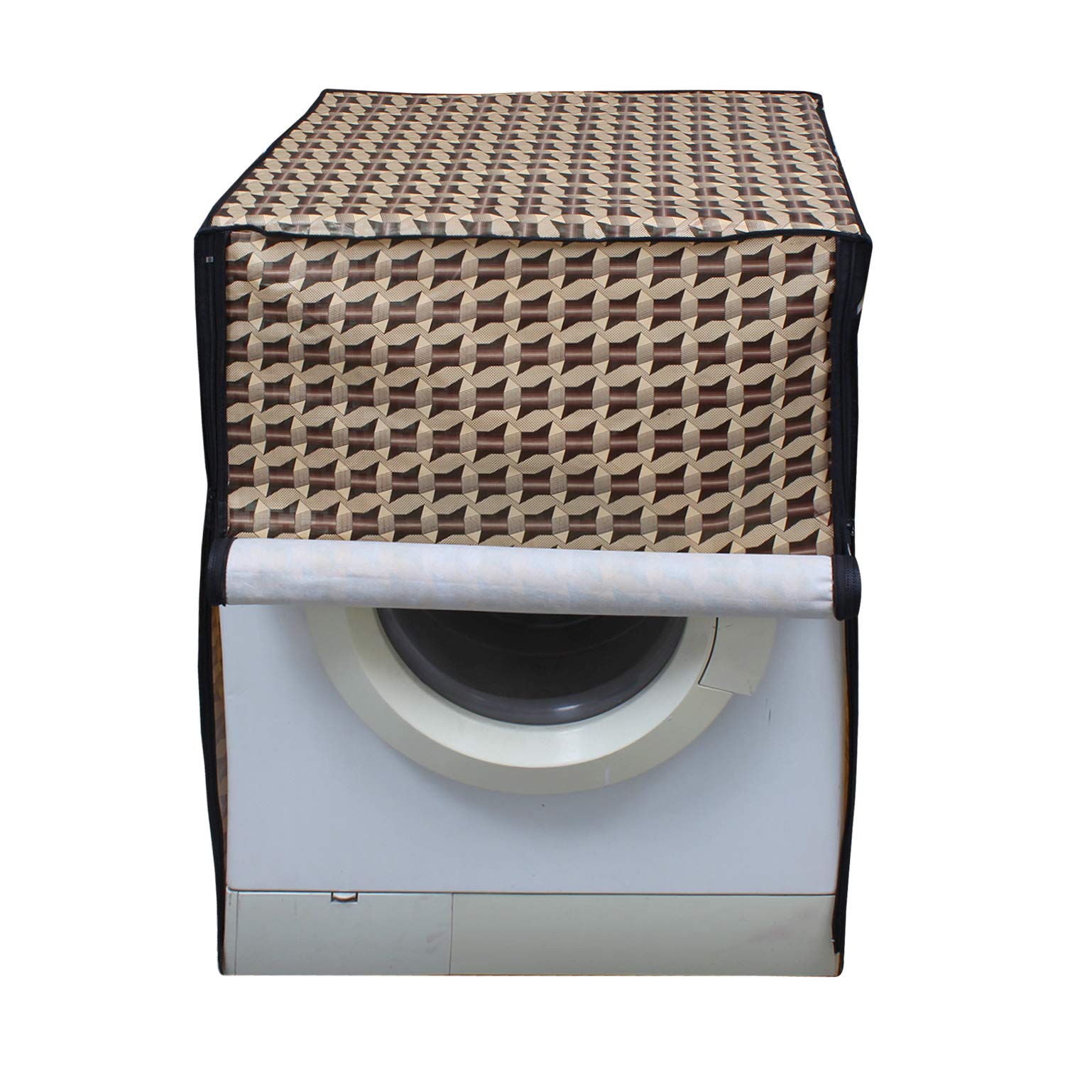Lithara Waterproof Front Load Washing Machine Cover For 7 Kg, 7.2 Kg, 7.5 Kg, 8 Kg (Design_06)-image-29