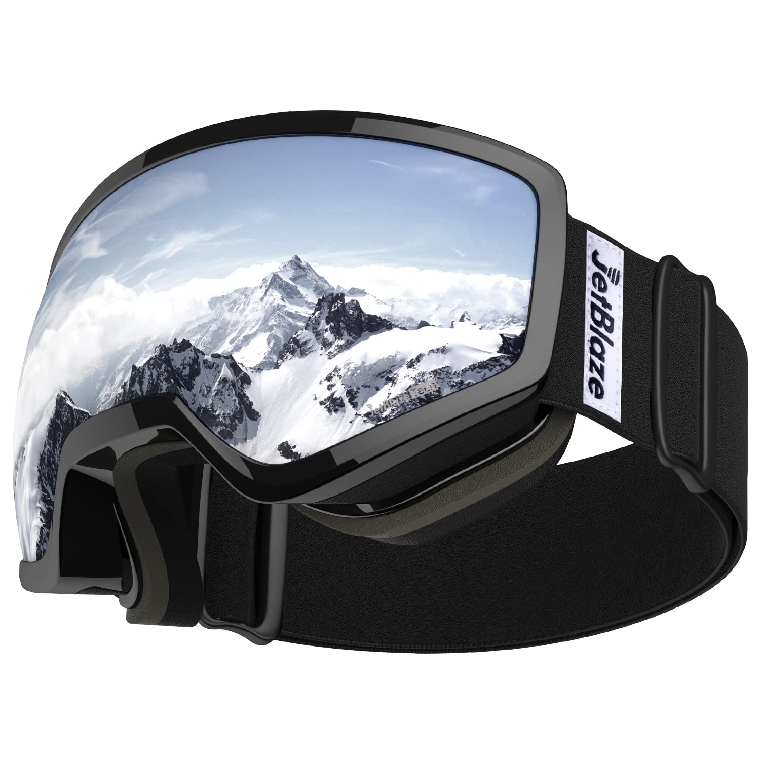 Ski Goggles OTG Spherical Mirrored Goggles for Glasses Wearers Snow Goggles Unisex Anti Fog Snowboard Goggles