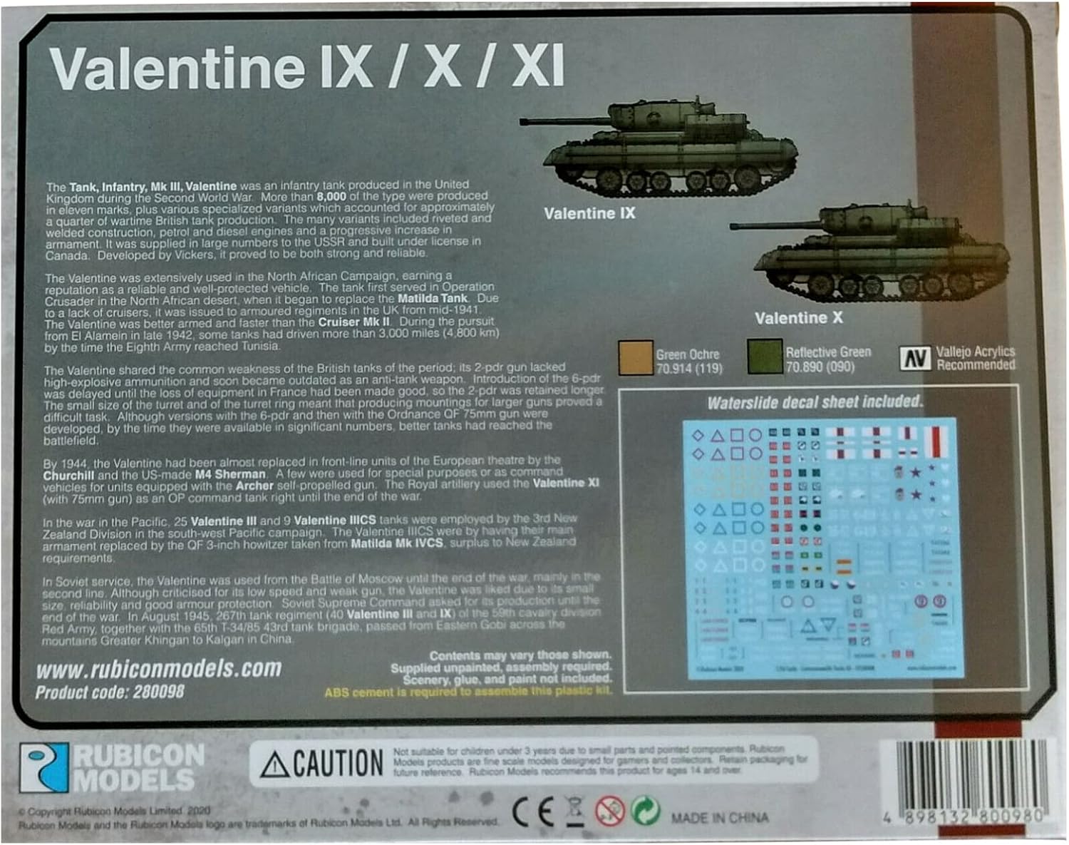 Rubicon Models Valentine Tank Mk IX/X/XI