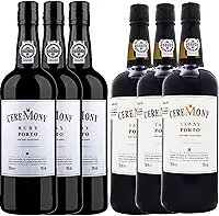 Kit 6x Vinho Tinto Português do Porto Ceremony Ruby/Tawny 750ml