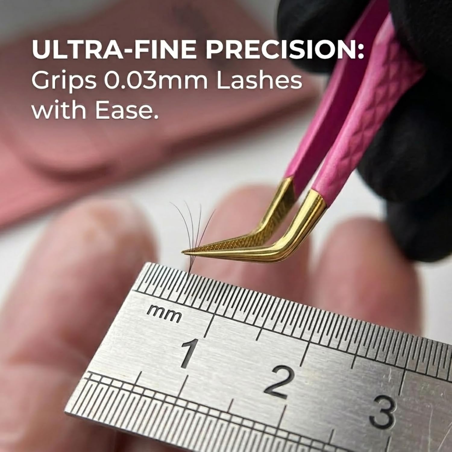 Eyelash Extension Tweezers Set – Fiber Tip & Diamond Grip Stainless Steel Lash Extension Tweezers for Volume & Isolation | High Precision Tool for Lash Artists