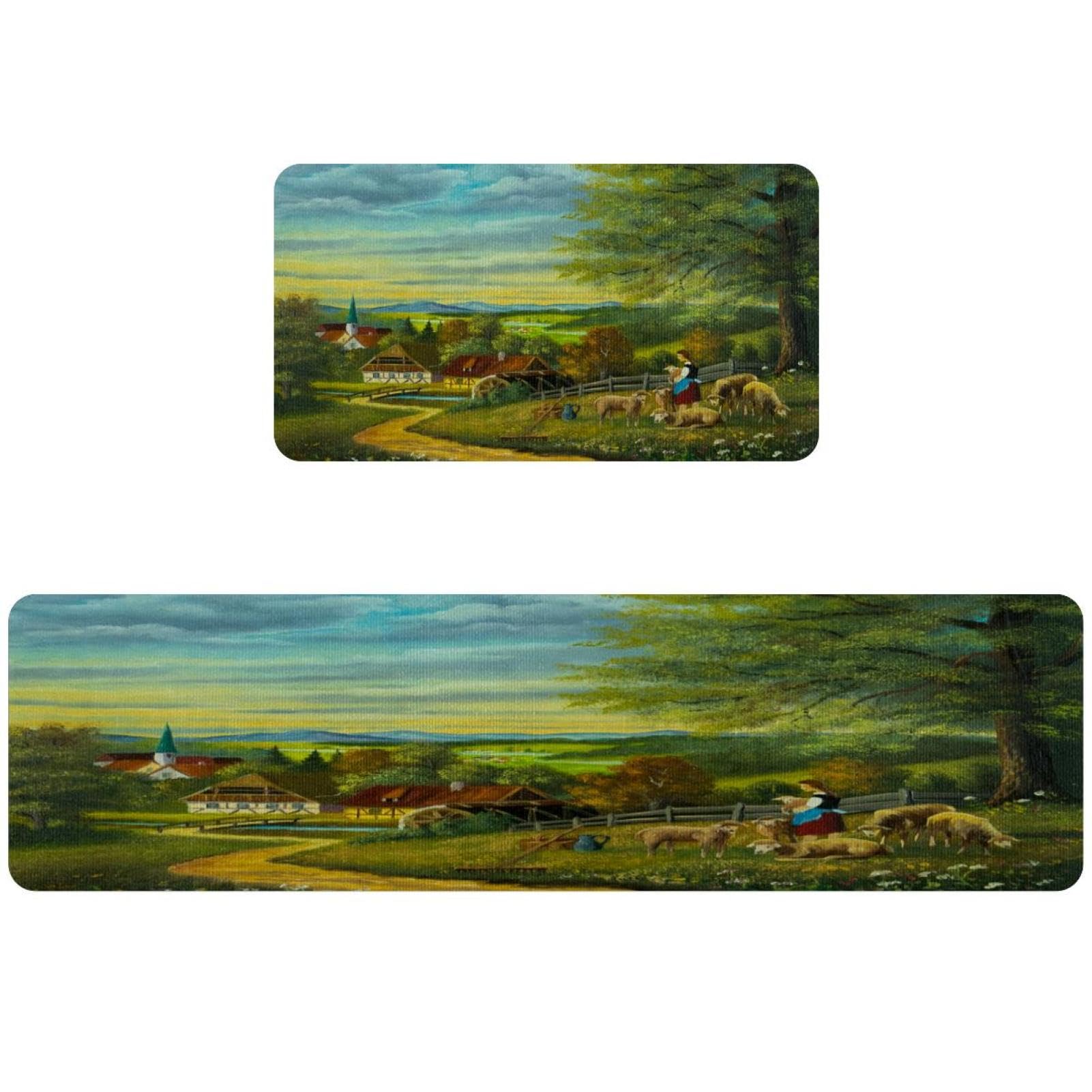 Tapis de cuisine antidérapants lavables lot de 2 tapis de sol design