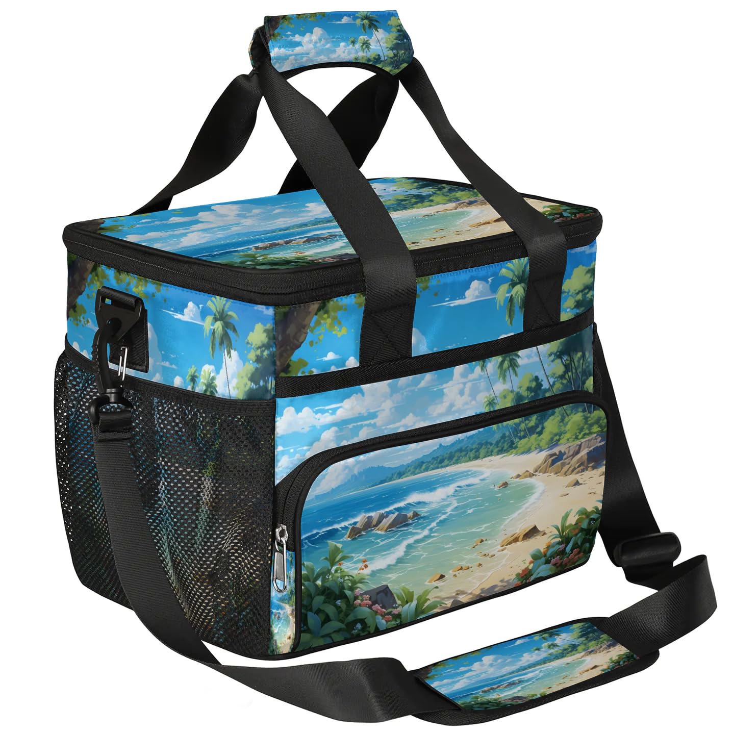 Lunch Box for Men Heavy Duty Insulated Lunch Bag for Women Summer Ocean Beach Lunchbox for Adults Lunch