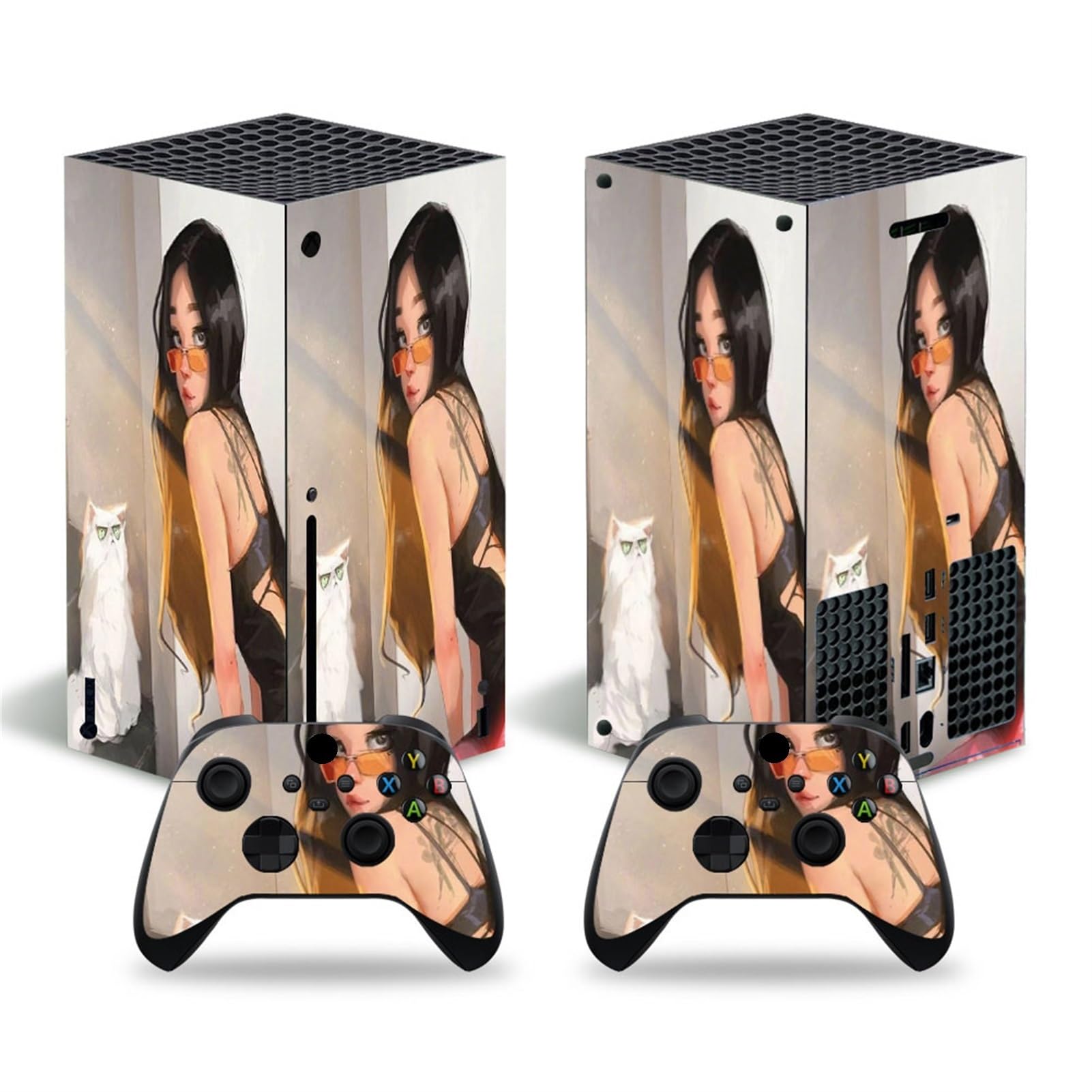 Housse Protection Vinyle Console pour X-Box Series X Skins Wrap Sticker avec Deux Autocollants Contrôleur sans Fil Gratuits 98851 Autocollant