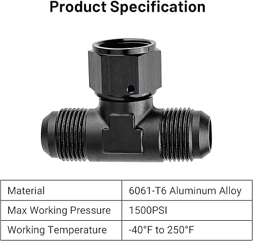 Miniatura 26 de EVIL ENERGY Adaptador de montaje en T macho 6AN con AN6 hembra giratorio en el lado negro