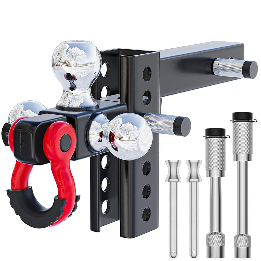 Amazon.com: Ayleid Trailer Hitch Tri-Ball Mount with Anti