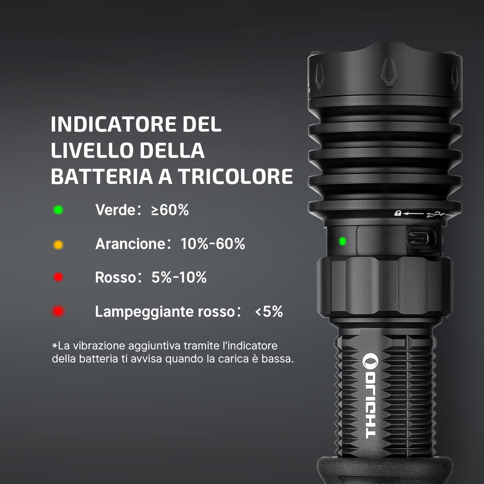 OLIGHT Warrior X 4 Ricaricabile Torcia Potente Alta 2600 LM 630M | Caricamento Tramite USB-C, Dotata di Custodia in Pelle, Impermeabile IPX8, Ideale per Attività All'aperto, Campeggio e Caccia