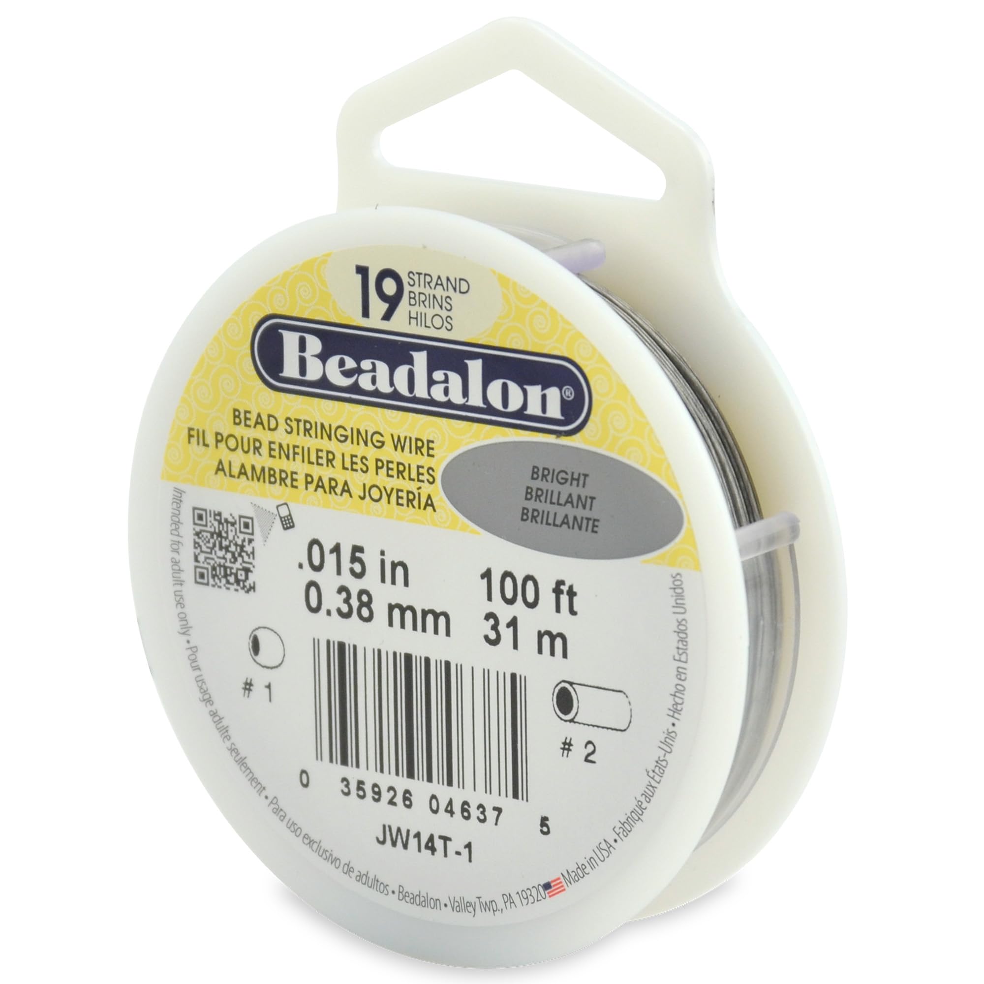 Beadalon Bead Stringing Wire, Bright, Units