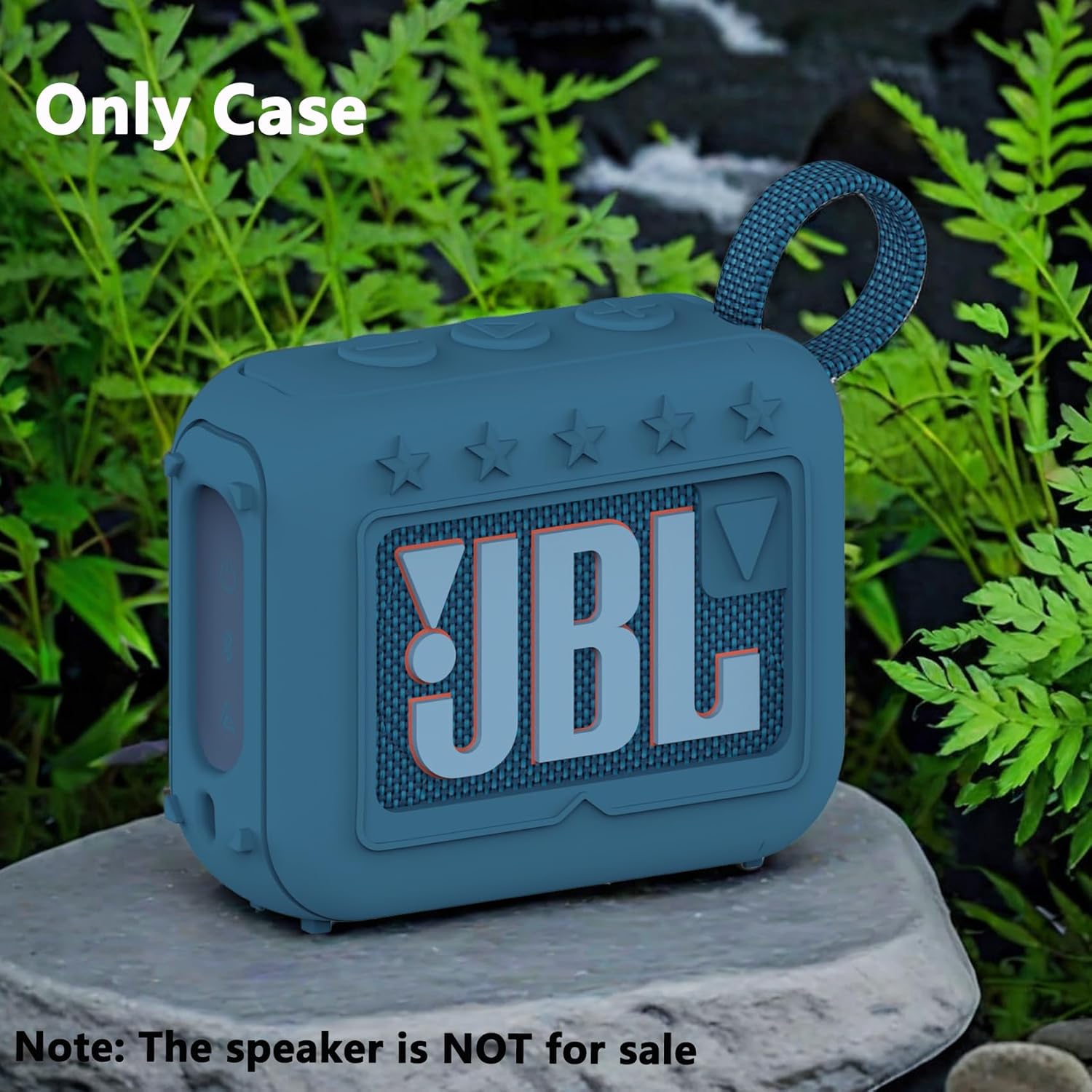 Silicone Cover Case Compatible with JBL Go 4 Ultra Portable Bluetooth Speaker, Soft Skin Sleeve for JBL Go 4 Pro Sound Speaker Accessories(Blue Case) - Image 6