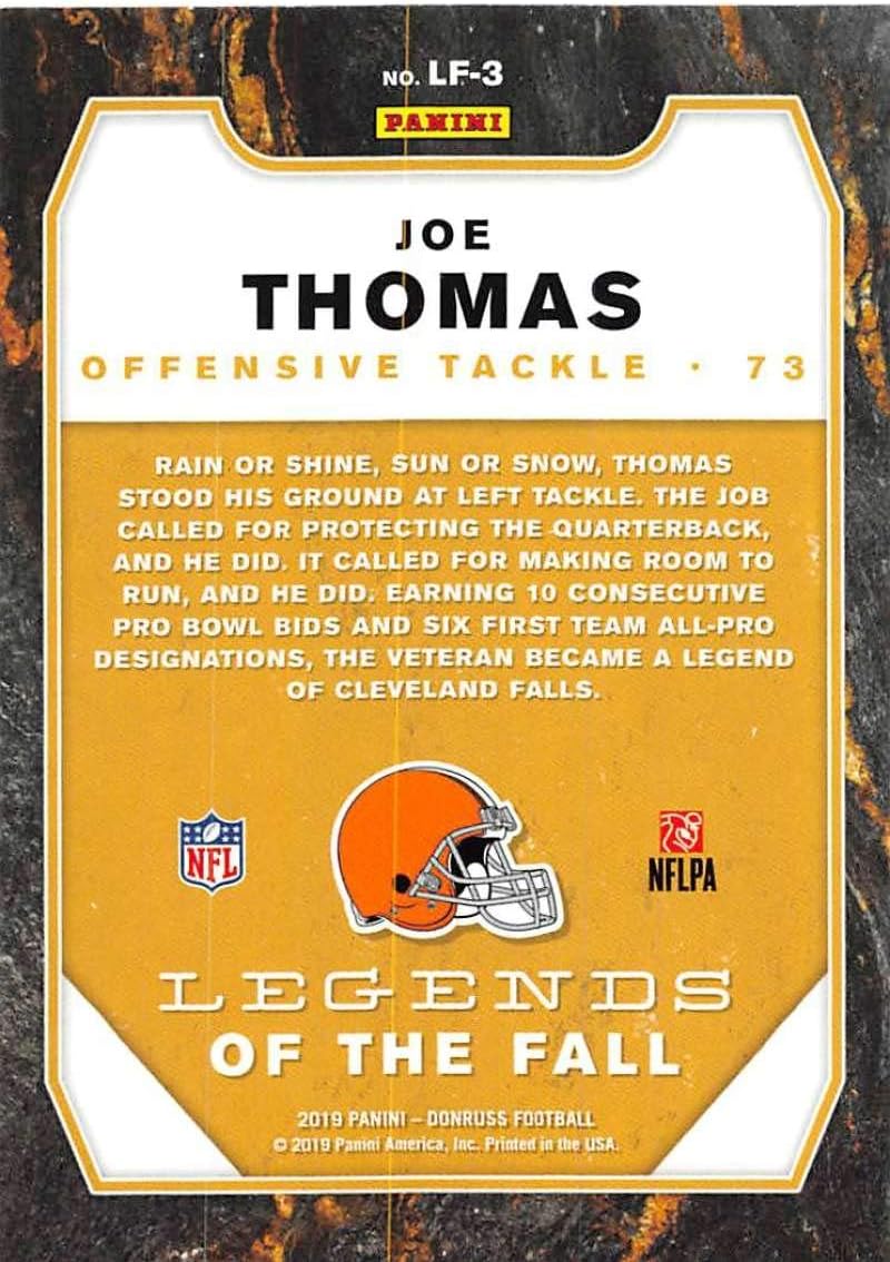 2019 Donruss Football Legends of the Fall #3 Joe Thomas Cleveland Browns Official NFL Panini Trading Card