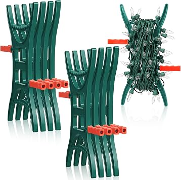 Yookeer 8 Pcs Light Storage Holders, Rotating Handle Cord Reels,Green