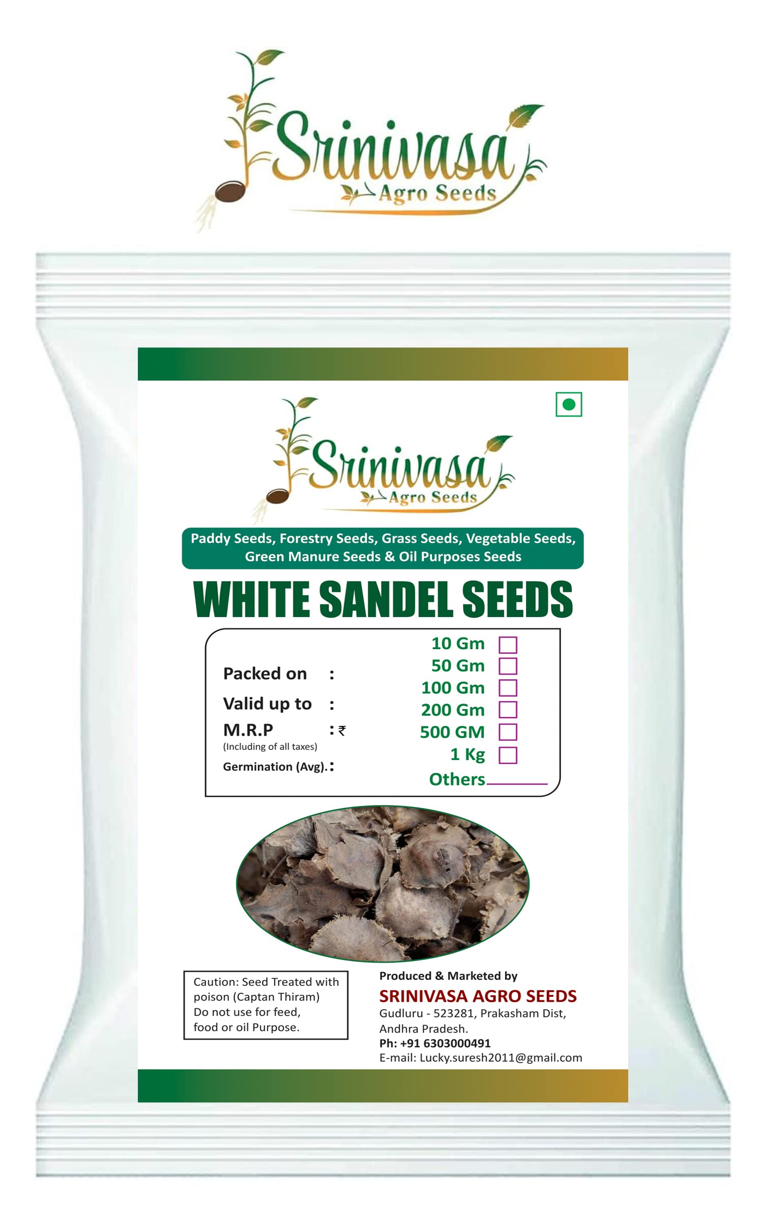 Srinivasa Agro Seeds White Sandalwood/Chandan Seeds, 1 kg (B09VZ8N5X4) Amazon Price History, Amazon Price Tracker