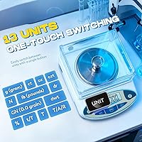 Vista 4 de CGOLDENWALL Báscula de laboratorio de alta precisión Balanza electrónica analítica digital Báscula de precisión de laboratorio Báscula de joyería