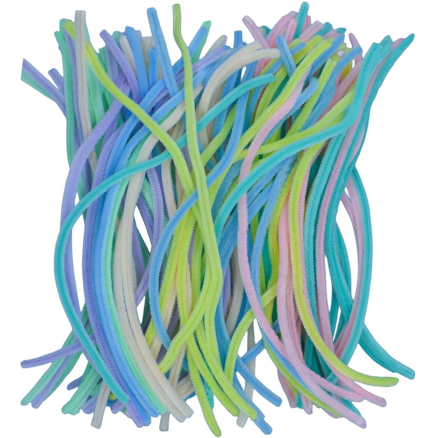 Pipe Cleaner, Pastel Multicolour, Pack of 100, 30cmX6mm, Chenille, for Floral Arrangements, Children Crafts and Christmas Projects, FS-FMULTI-image-38