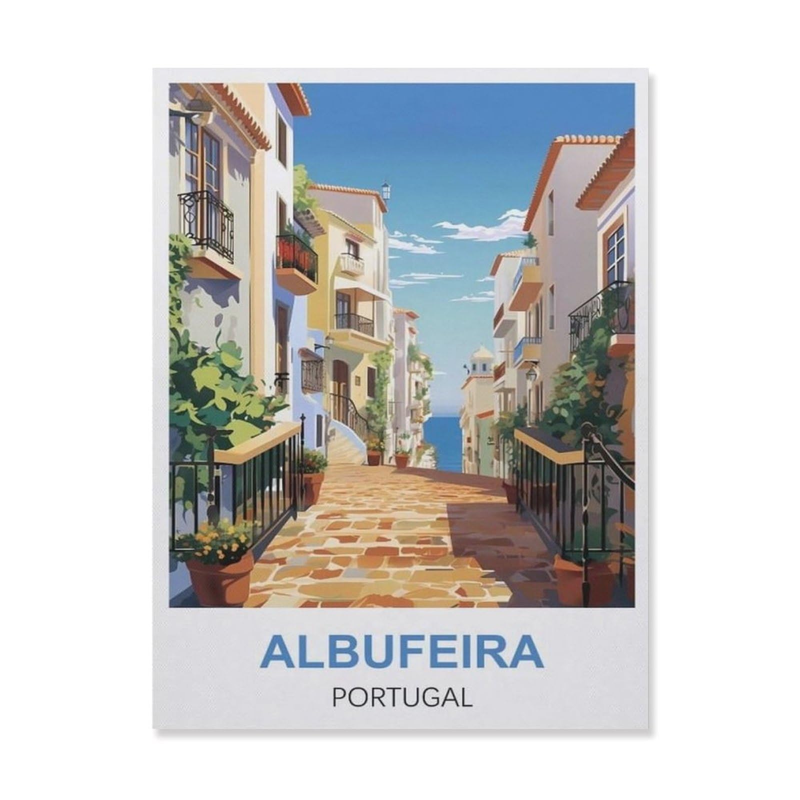 Vintage Art Metal Signs Funny Sign，Albufeira Portugal(30x40cm）