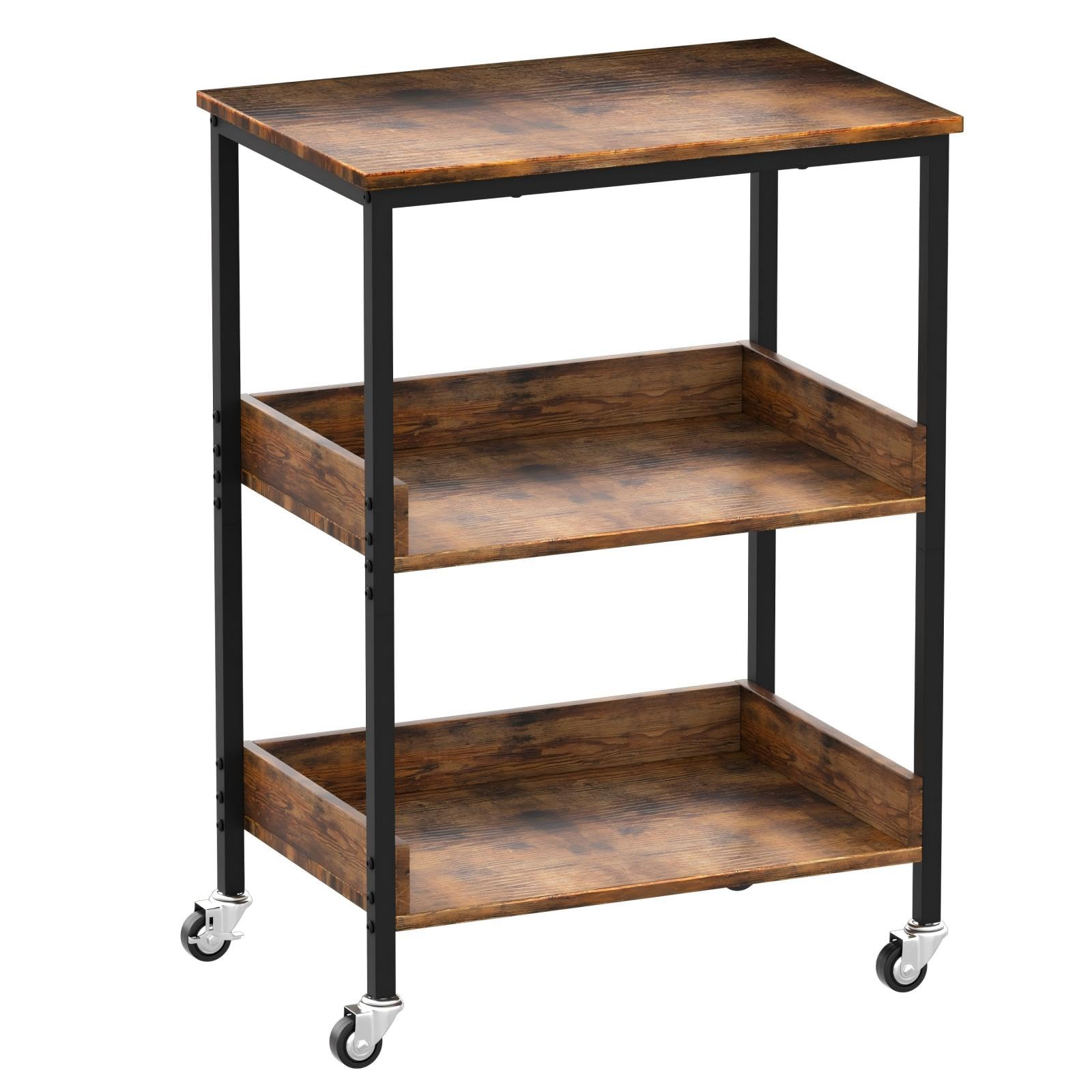 ASTARTH 3-Tier Rolling Kitchen Microwave Cart