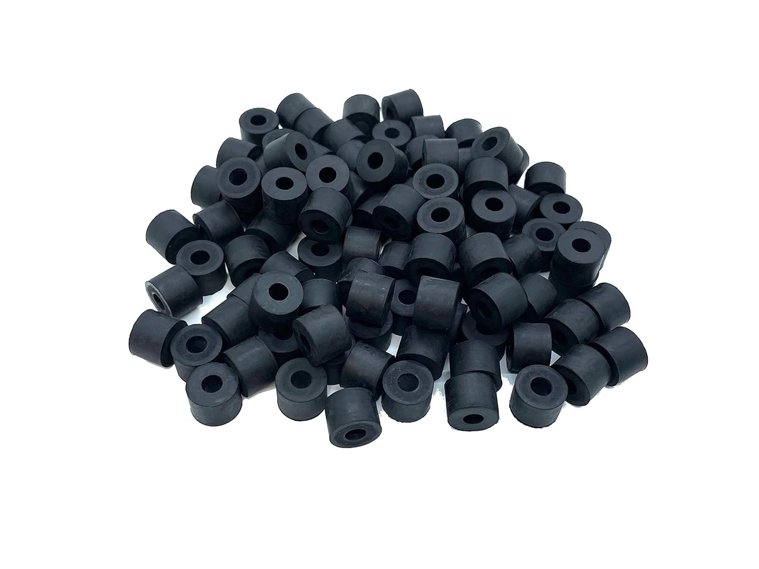 Holster Spacers - Kydex Chicago Screws 1/2 Inch OD x 3/16 Inch ID (100 Qty) Rubber Washers Flat Washers Rubber Spacer (3/8 (0.375) Inch)